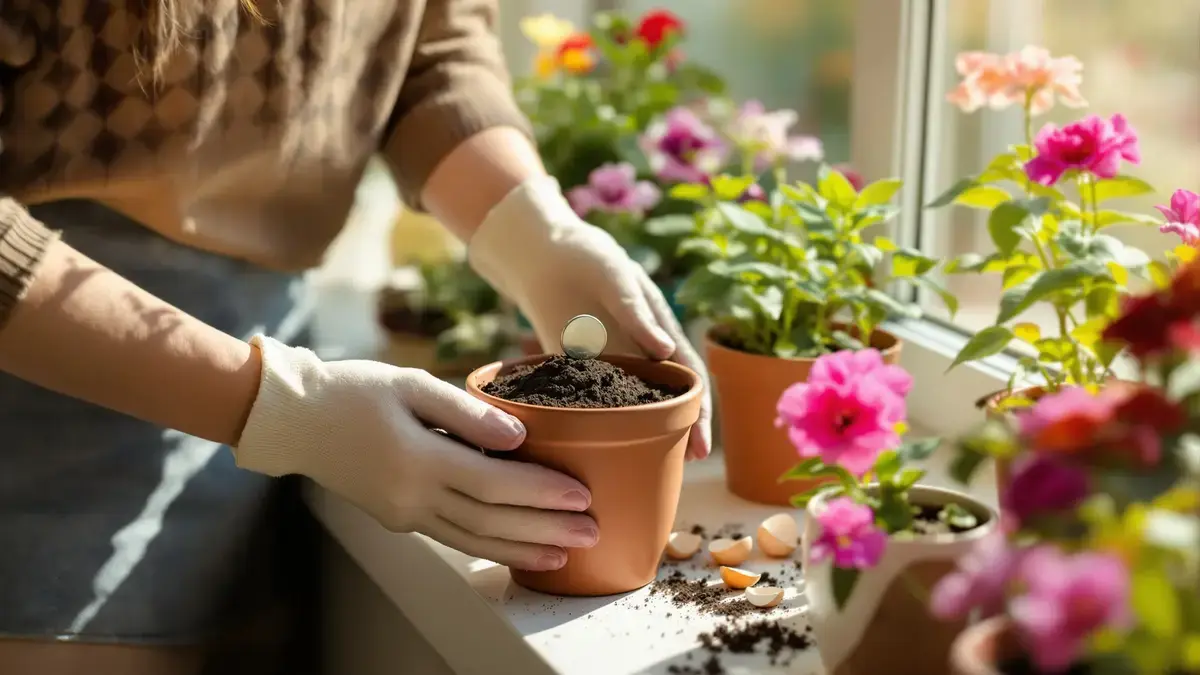 Stále více lidí používá minci v květináči překvapivý jarní trik